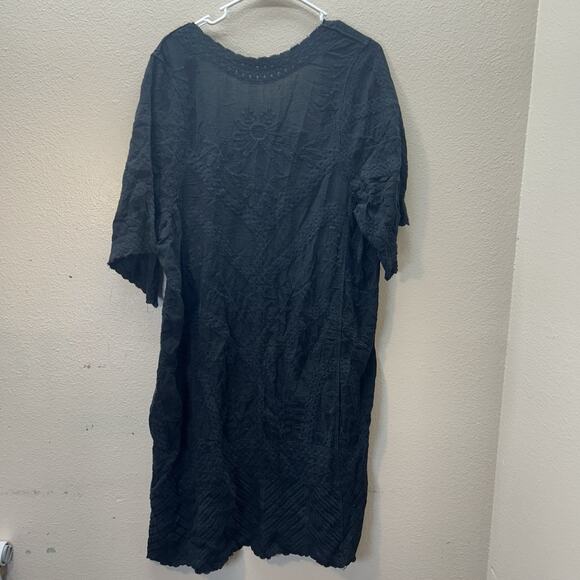 Woven Heart Kimono Duster Cover Up One Size Floral Embroidered Boho Whimsigoth - Picture 3 of 7